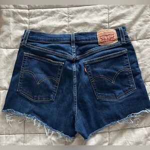 Levi's Women's 501 Original Short Dark Blue Jean High Rise Shorts